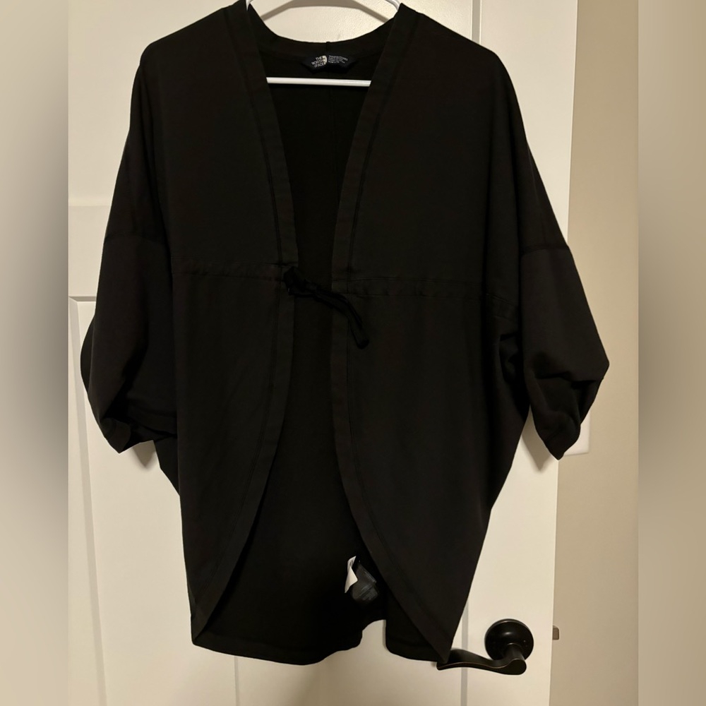The North Face Black Cardigan with‎ drawstring waist Size Medium Large